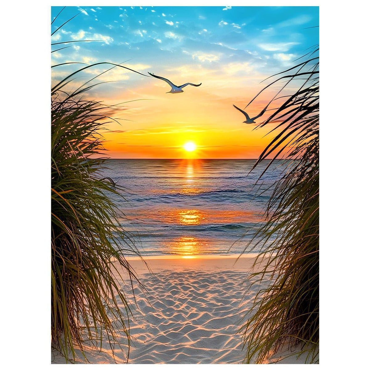 Malen nach Zahlen Strand Sonnenuntergang Leinwand Set 40x50cm