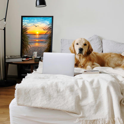 Malen nach Zahlen Strand Sonnenuntergang Leinwand Set 40x50cm