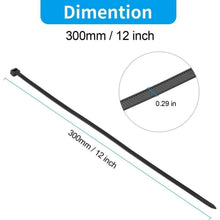 1000x Kabelbinder Schwarz 30,5 cm – Strapazierfähig & Zugfest