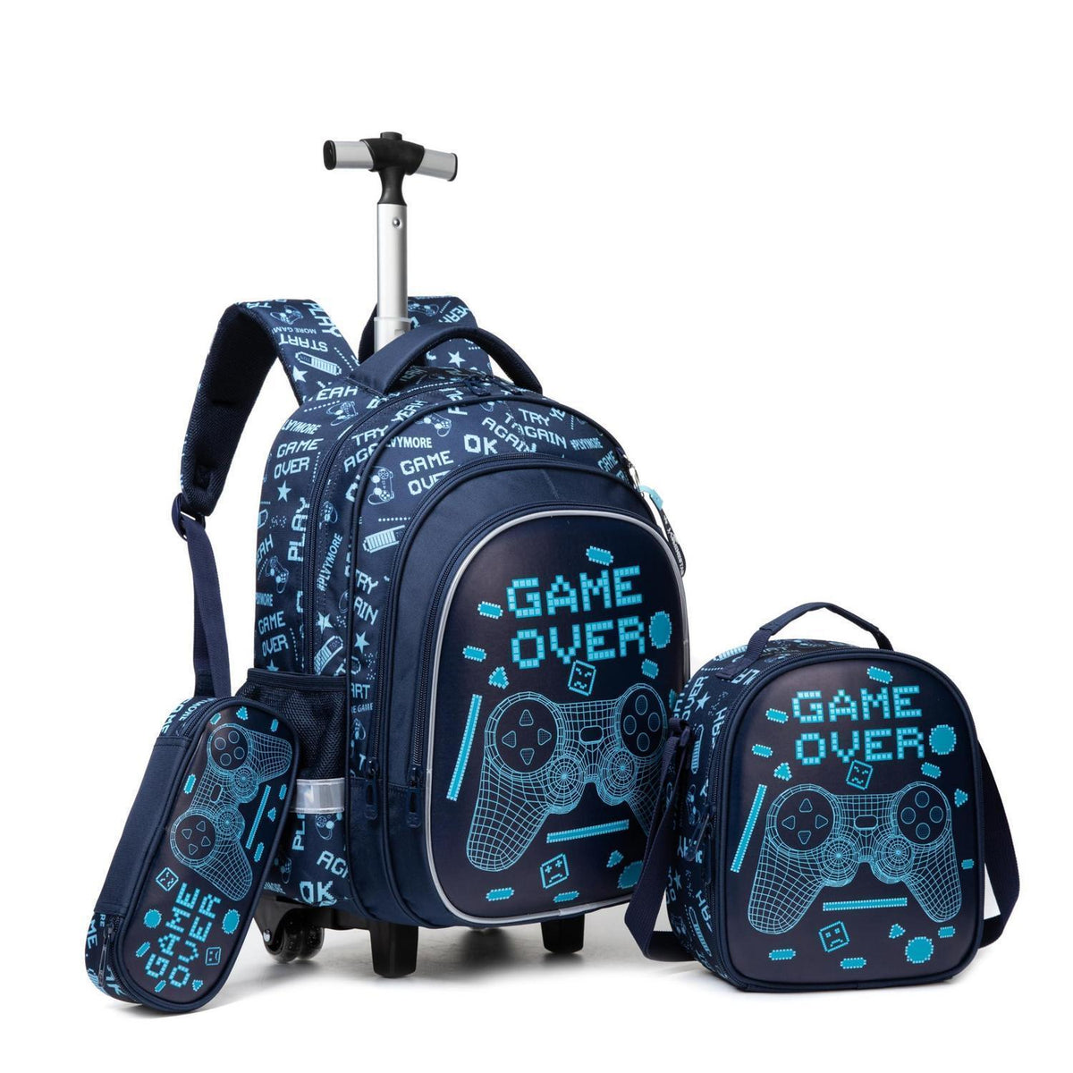 Rollrucksack Set für Kinder – Minzgrün, 6-8 Jahre
