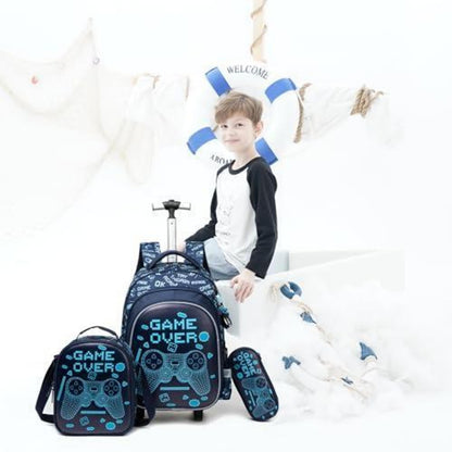 Rollrucksack Set für Kinder – Minzgrün, 6-8 Jahre