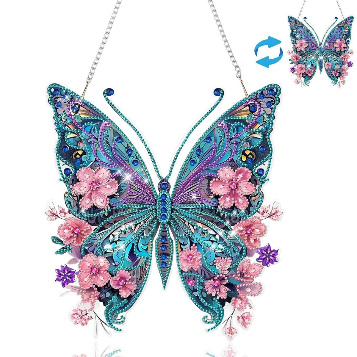 Diamond Painting Schmetterling Weihnachten – Fensterbild DIY Bausatz
