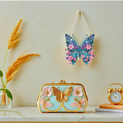 Diamond Painting Schmetterling Weihnachten – Fensterbild DIY Bausatz