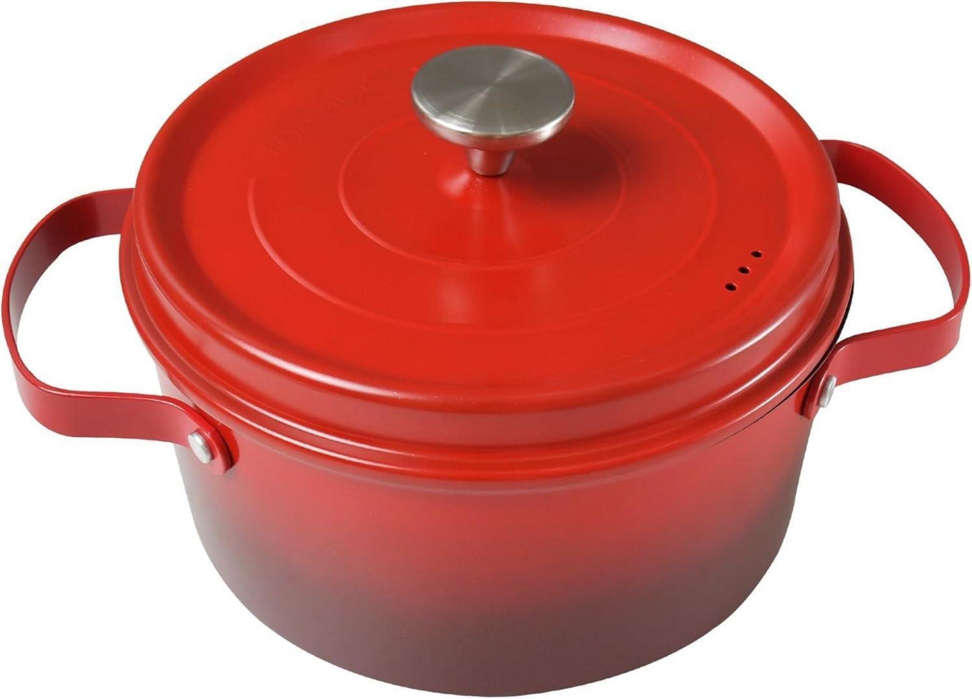 Emaillierter Gusseisen Bräter 24cm 3,8 L Induktion Rot