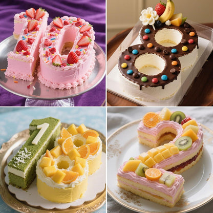 Silikon Zahlen Backform Set 0-9 | Kuchenformen für Geburtstag