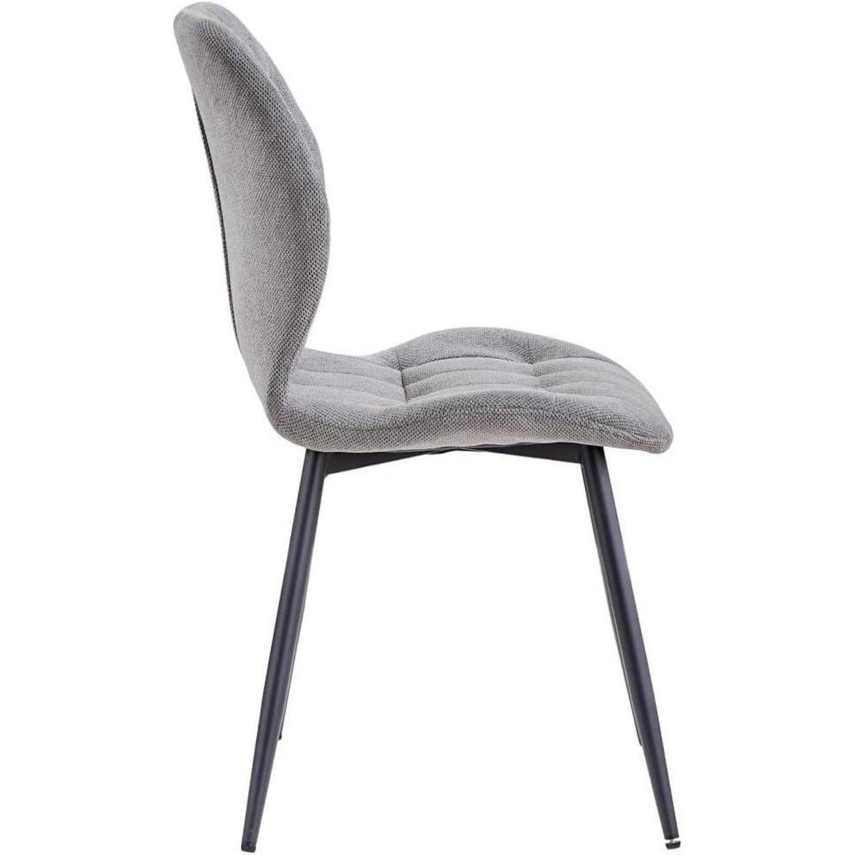 8er-Set Esszimmerstühle Nordic Stil, Schwarz & Dunkelgrau