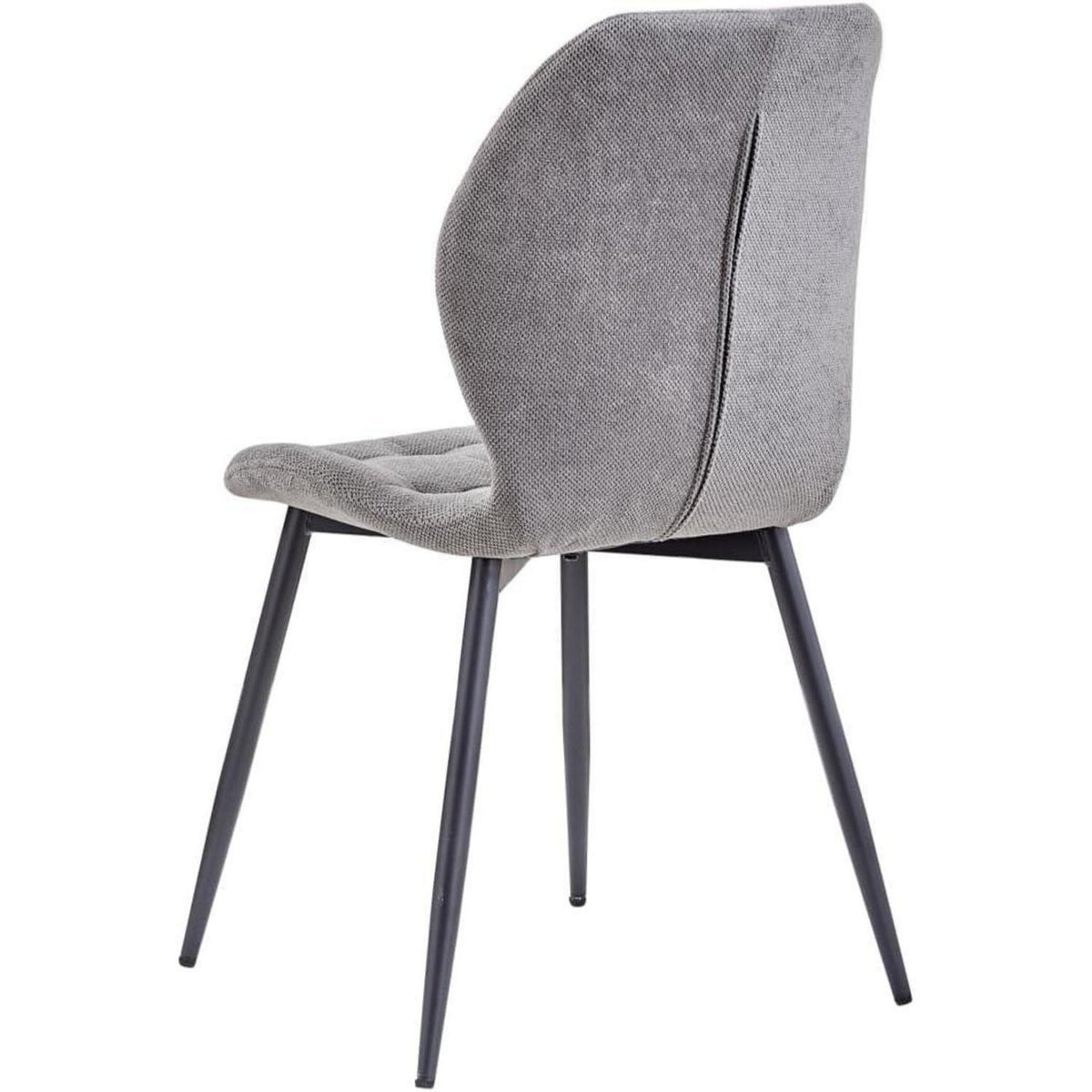 8er-Set Esszimmerstühle Nordic Stil, Schwarz & Dunkelgrau