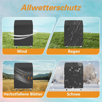 Wetterfeste Grillabdeckung für 2-Brenner Gasgrills (82x61x110cm)