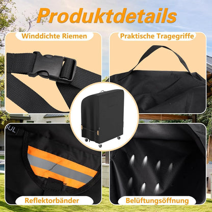 Wetterfeste Grillabdeckung für 2-Brenner Gasgrills (82x61x110cm)