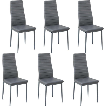 Esszimmergruppe Schwarz & Grau: Esstisch 110cm + 6 Stühle