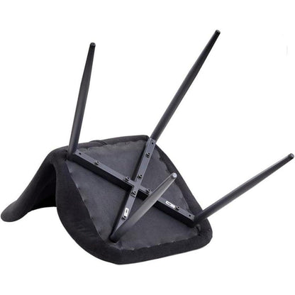 Nordischer Esszimmerstuhl Set 4er – Schwarze Metallbeine & Komfort