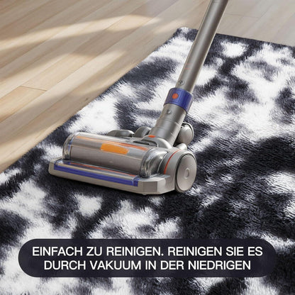 Hochflor Teppich Grau 200x300 - Waschbar & Rutschfest