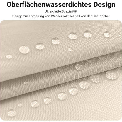 Duschvorhang Beige 210x200 cm Textil Wasserabweisend Waschbar