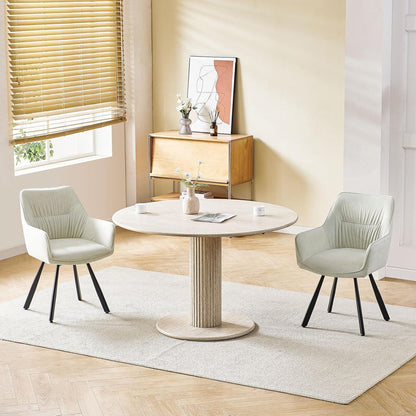 Drehbarer Esszimmerstuhl Set 6er – Ergonomisch & Bequem, Beige