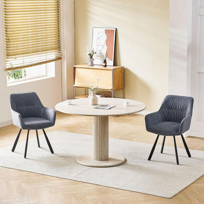 Drehbarer Esszimmerstuhl Set Grau – Ergonomisch & Komfortabel