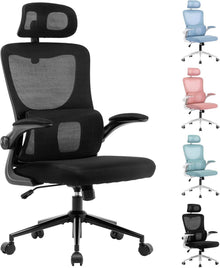 Ergonomischer Bürostuhl mit Kopfstütze und Lordosenstütze
