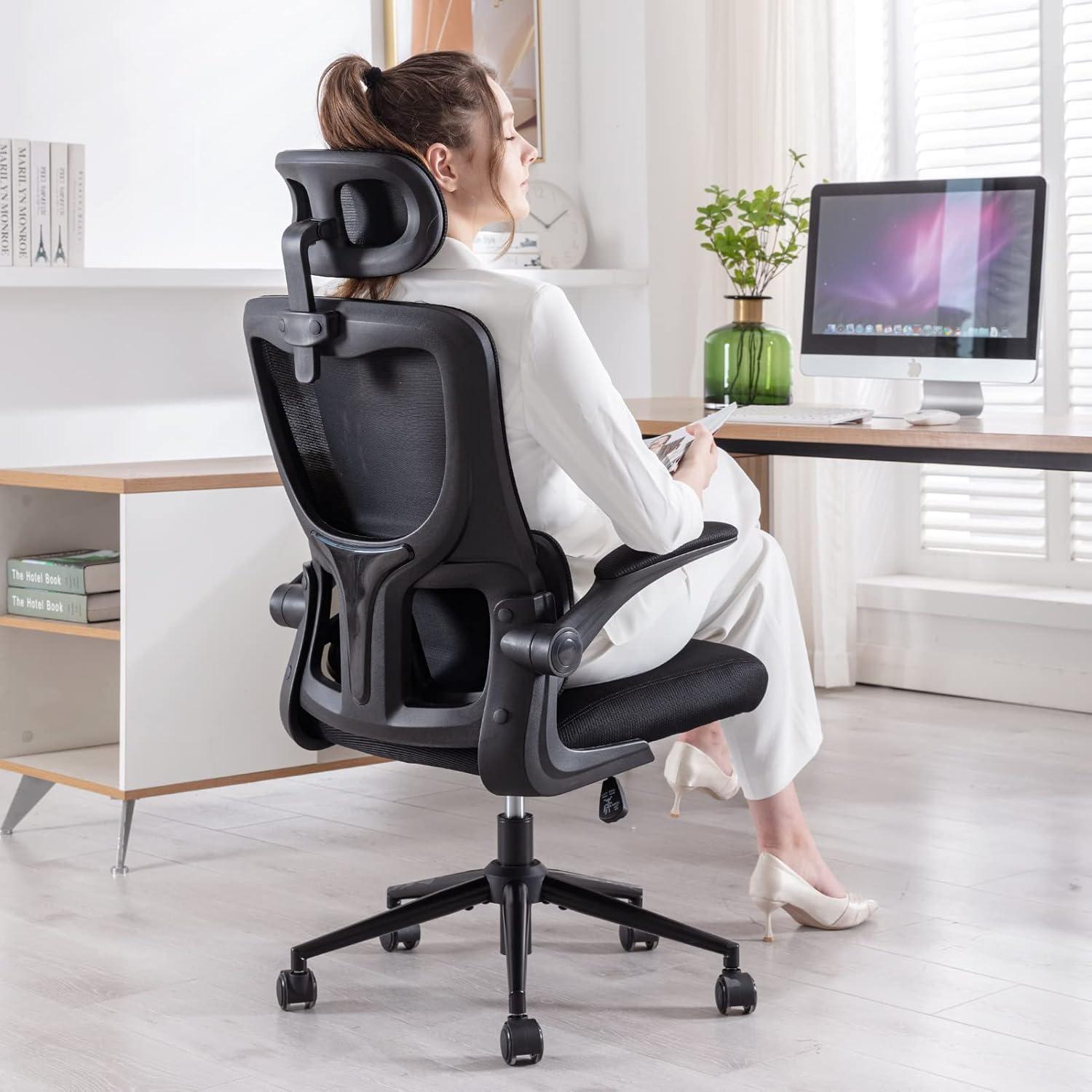 Ergonomischer Bürostuhl mit Kopfstütze und wippfunktion
