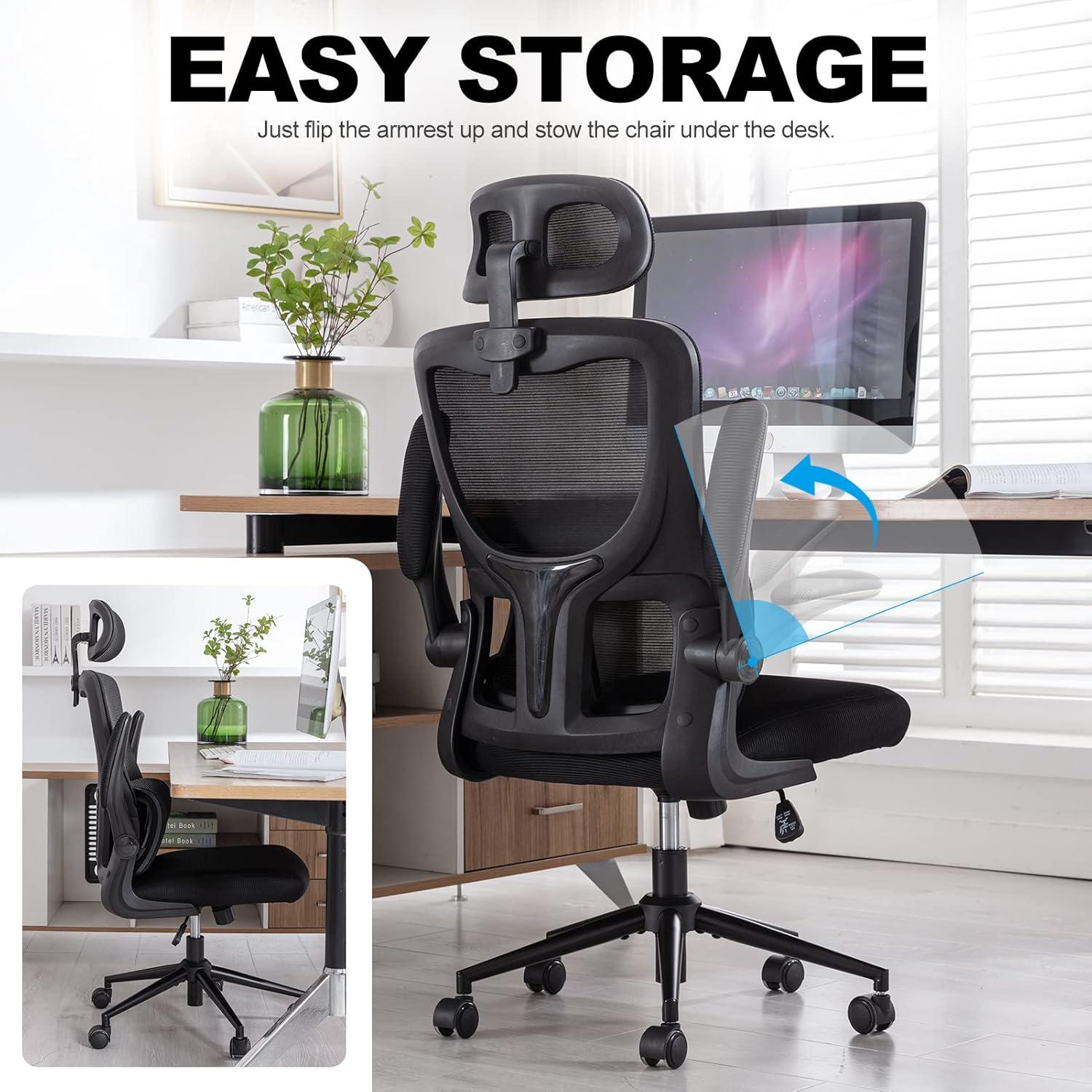 Ergonomischer Bürostuhl mit Kopfstütze/Lordosenstütze/wippfunktion