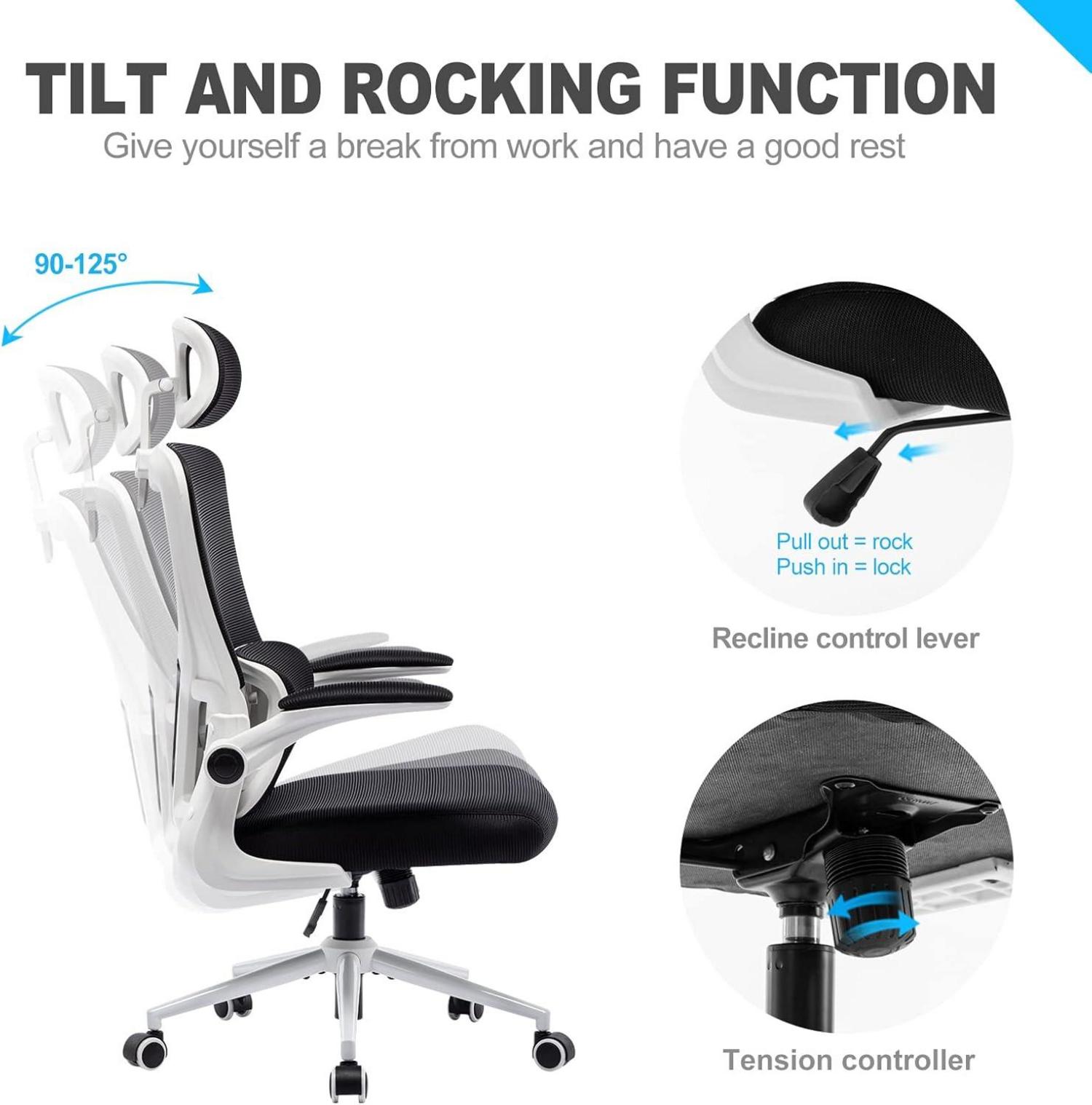 Ergonomischer Bürostuhl mit Kopfstütze und