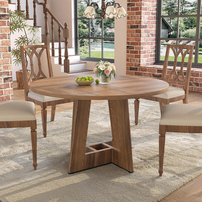 Runder Esstisch 120cm Holzoptik für 4-6 Personen