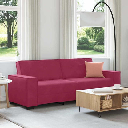 3-Sitzer Sofa Weinrot – Modernes Polstersofa 220 cm