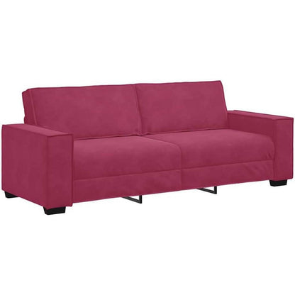 3-Sitzer Sofa Weinrot – Modernes Polstersofa 220 cm