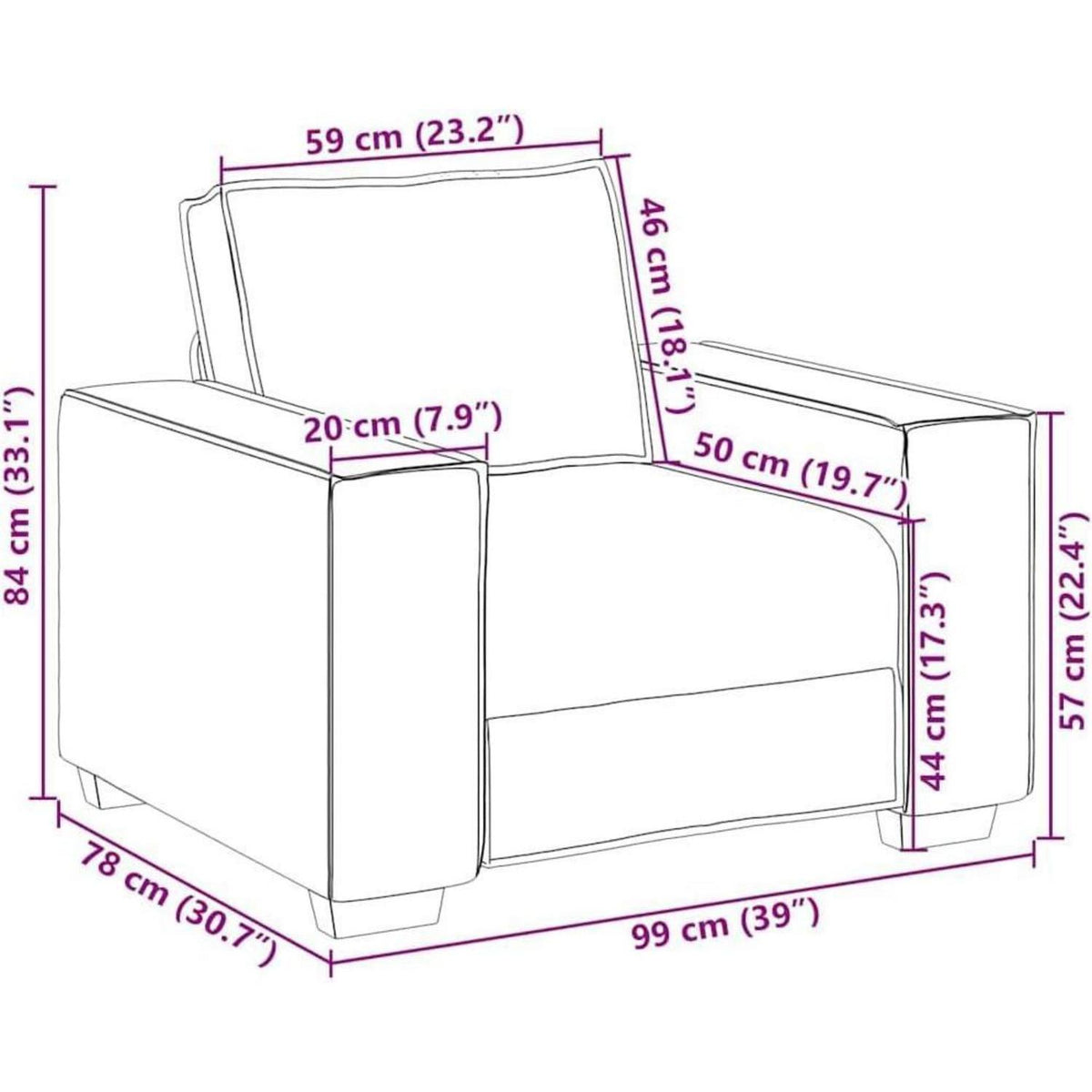 Dunkelgrüner Stoff-Sessel für Wohnzimmer & Schlafzimmer