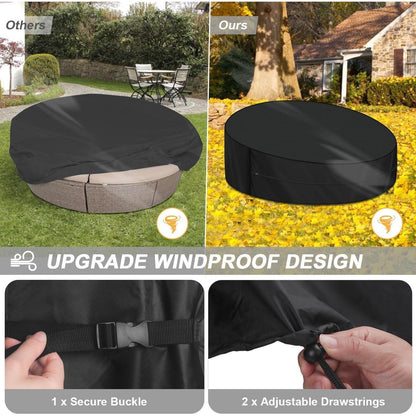 Sonneninsel Abdeckung Wasserdicht Rund 200x90/50cm