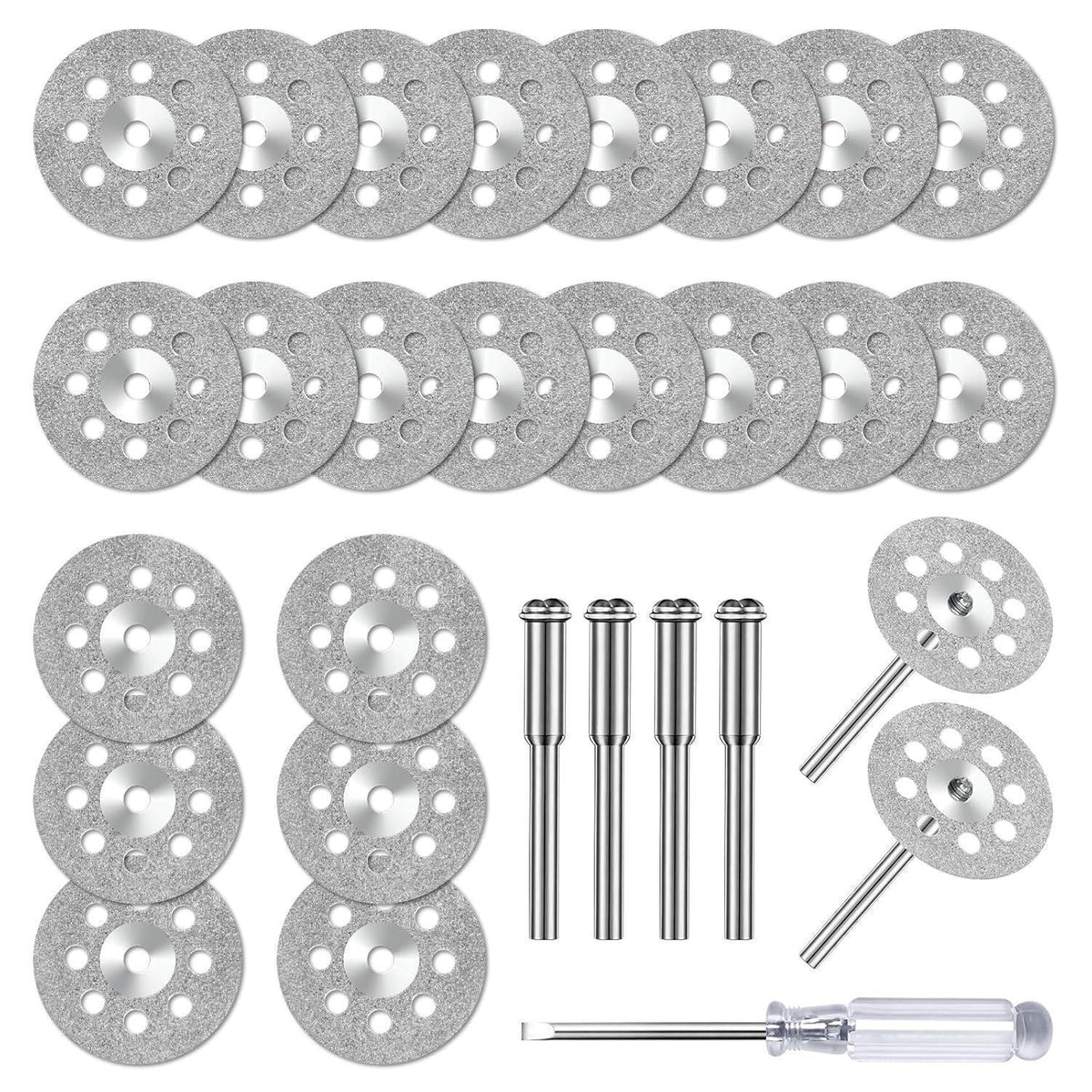 Diamant Trennscheiben Set 22mm für Rotationswerkzeug mit Dornen