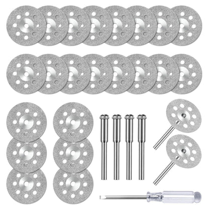 Diamant Trennscheiben Set 22mm für Rotationswerkzeug mit Dornen