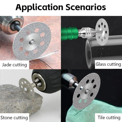 Diamant Trennscheiben Set 22mm für Rotationswerkzeug mit Dornen
