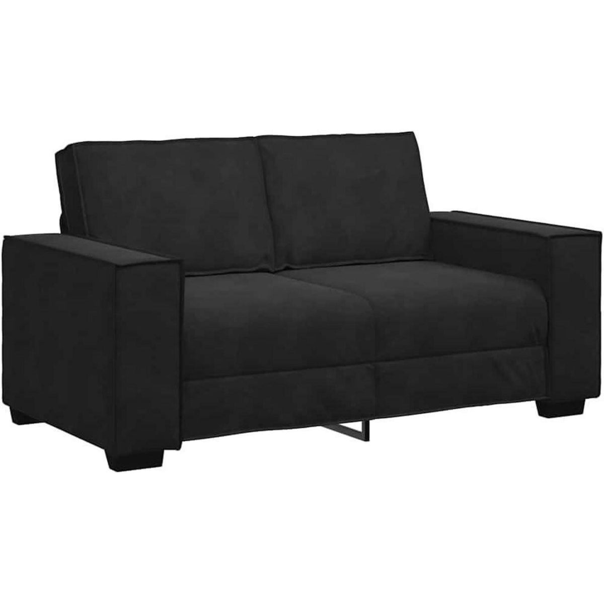 2-Sitzer Sofa Schwarz – Modernes Mini Sofa 120cm