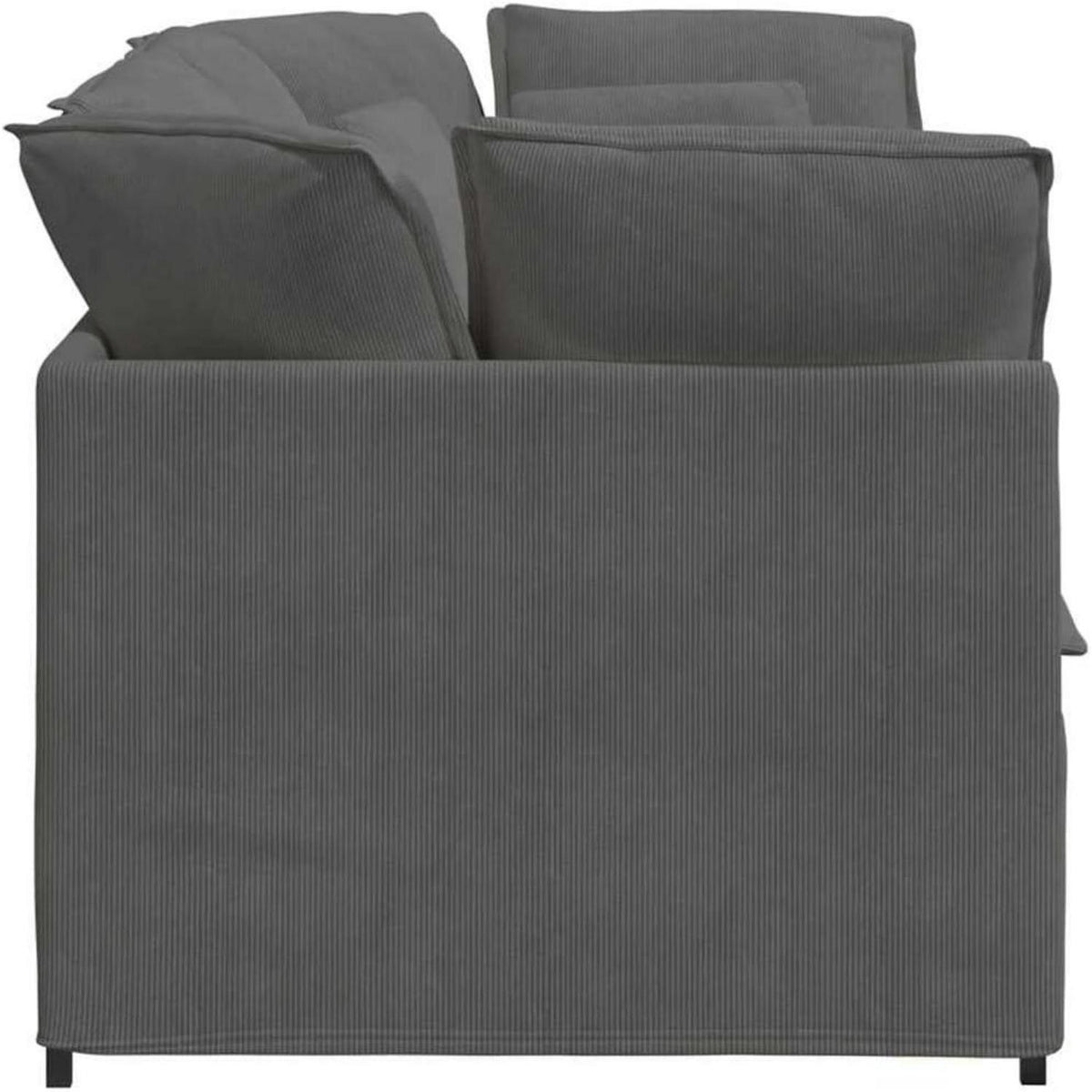 IKAYAA 2-Sitzer Sofa Dunkelgrau – Modernes Design, 200x100x64 cm
