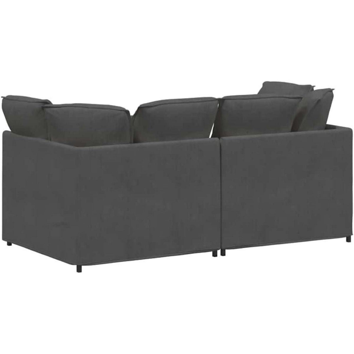 IKAYAA 2-Sitzer Sofa Dunkelgrau – Modernes Design, 200x100x64 cm
