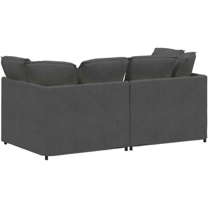 IKAYAA 2-Sitzer Sofa Dunkelgrau – Modernes Design, 200x100x64 cm