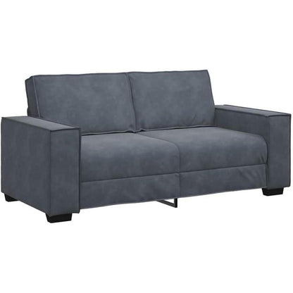 IKAYAA 2-Sitzer Sofa Dunkelgrau – Modernes Mini Sofa 140cm