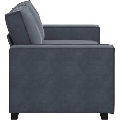 IKAYAA 2-Sitzer Sofa Dunkelgrau – Modernes Mini Sofa 140cm