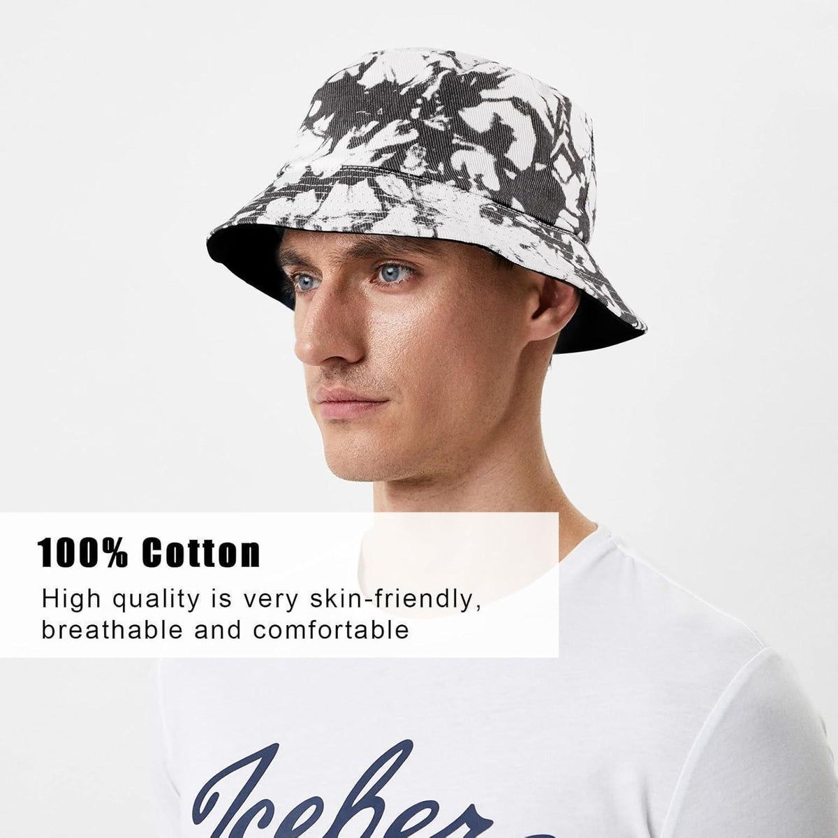 Fischerhut Damen Herren Beidseitig UV-Schutz Sommerhut