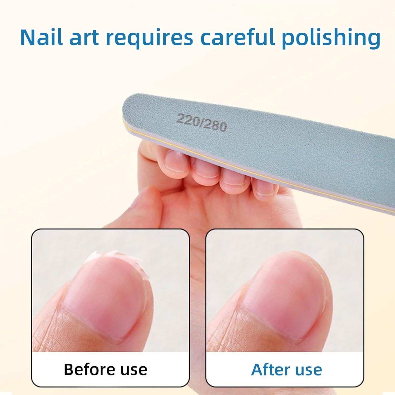 6 Nagelfeilen Set Profi Doppelseitig Maniküre Gelnägel Acryl Feile Zuhause