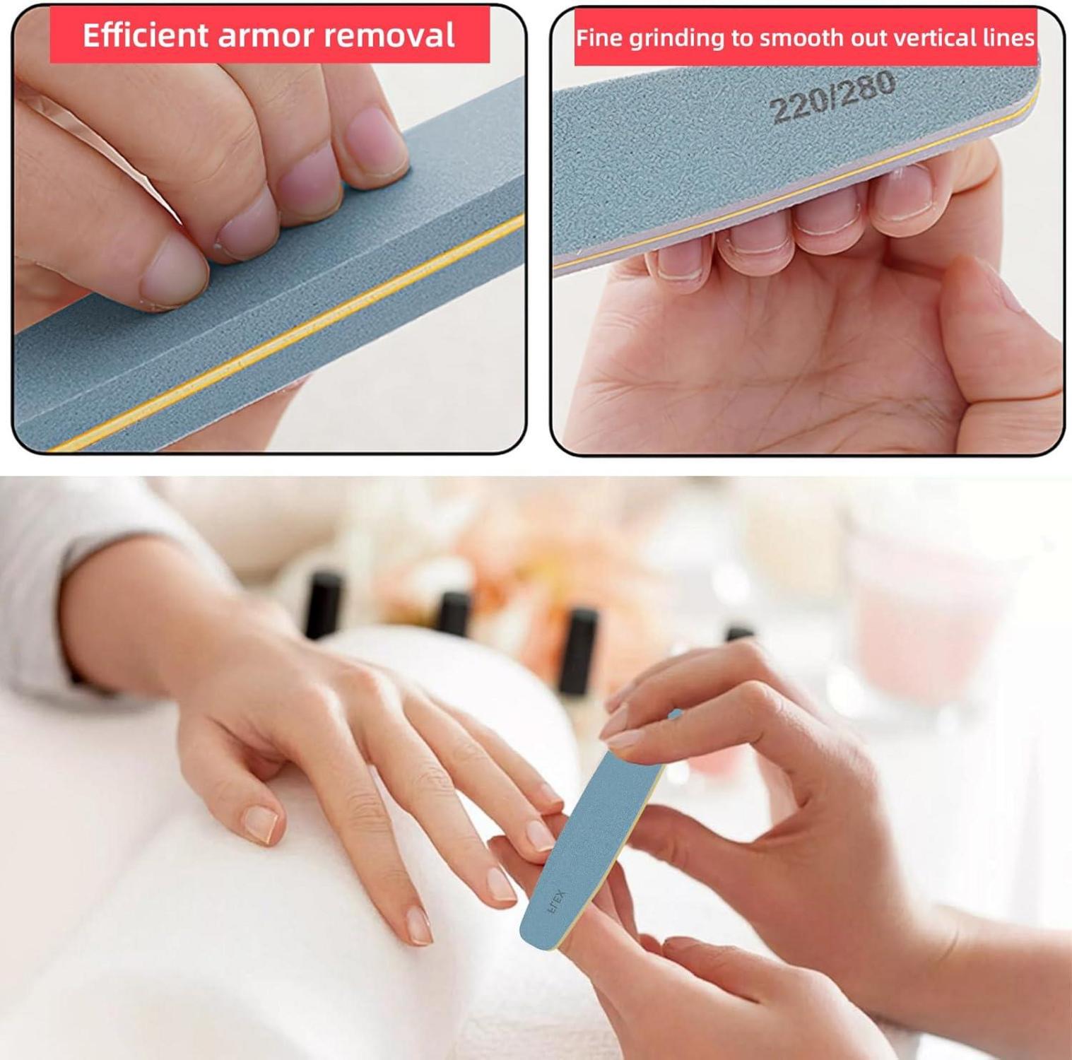 Nagelfeile Set 6 Stück Profi Doppelseitige Maniküre Acryl Gelfeile