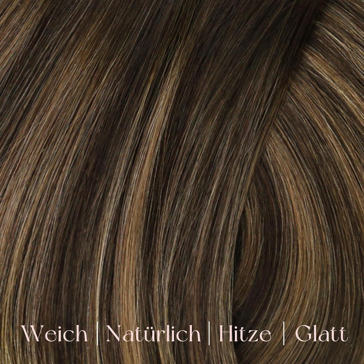 Echthaar Clip-In Extensions Ombre Braun Dunkelbraun Balayage