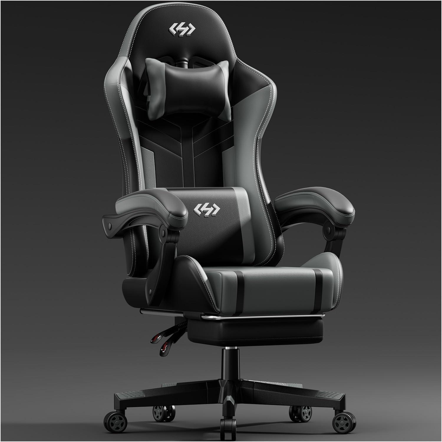 Ergonomischer Gaming Bürostuhl Kopfstütze Lendenkissen 150kg