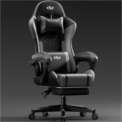 Ergonomischer Gaming Bürostuhl Kopfstütze Lendenkissen 150kg