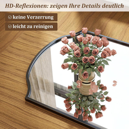 Ganzkörperspiegel Bogen Schwarz 165x60cm | Stand- & Wandspiegel