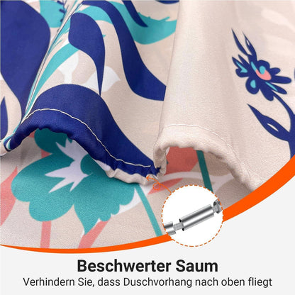 Duschvorhang blauer Grasblume 180x200 cm mit Ösen