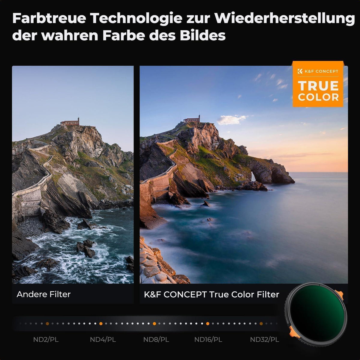 ND Polfilter 95mm 2-in-1 Graufilter für Videoaufnahmen