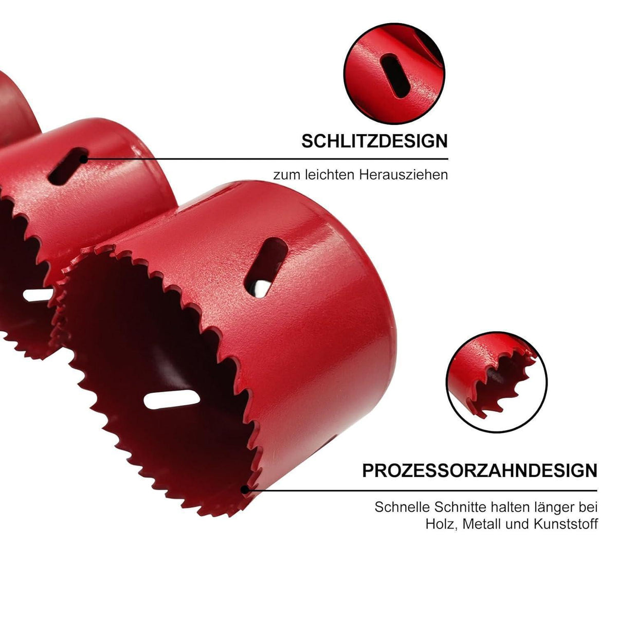 Lochsägen-Set M42 Bi-Metall 16-teilig, 11 Größen Ø19-64mm
