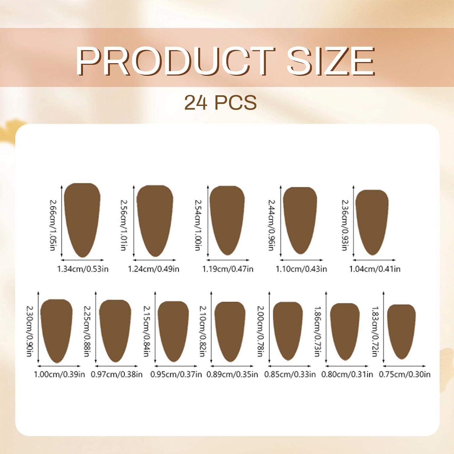 24er Acrylnagel Set Rosa Lila Kurz Falsche Nägel | Frühlings