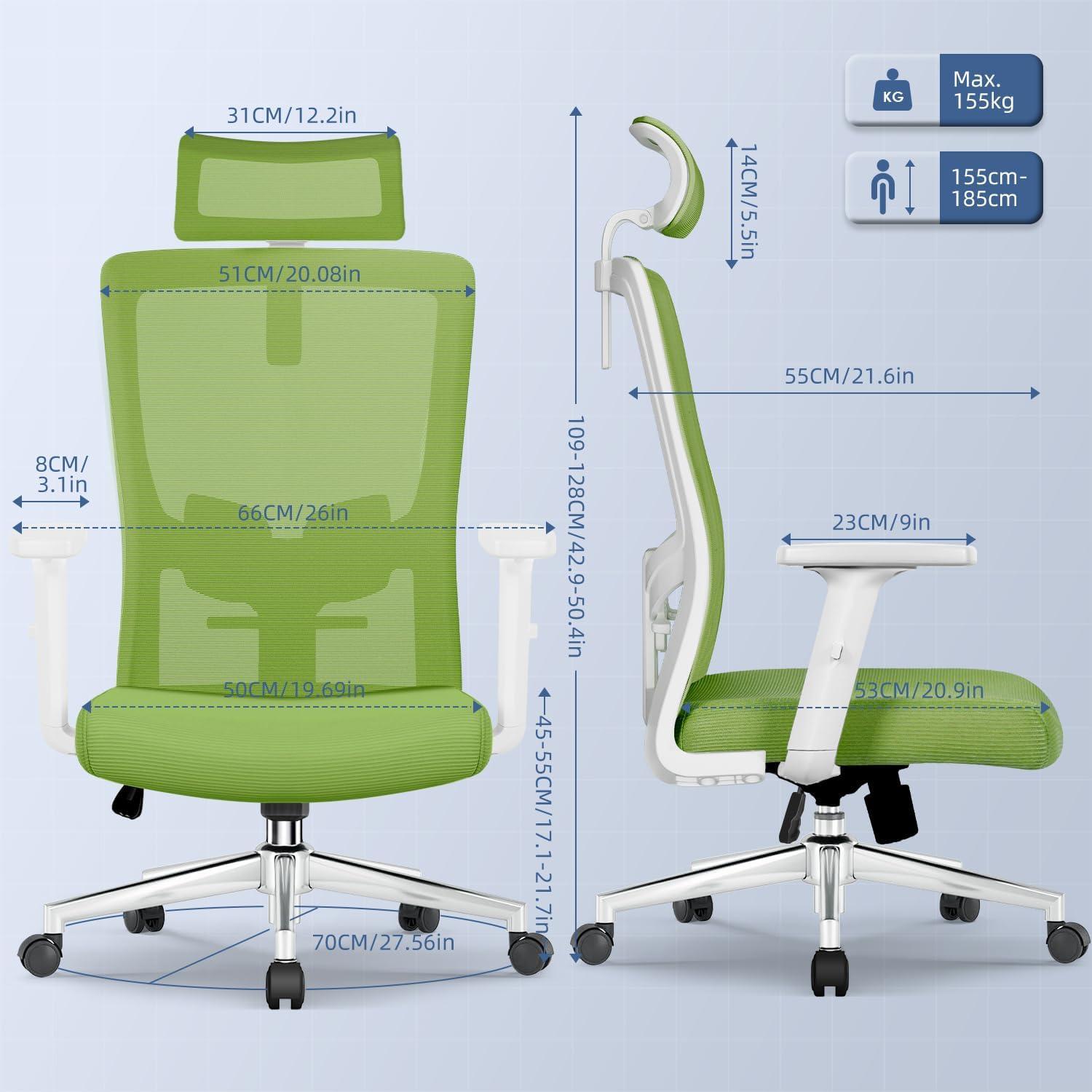 Ergonomischer Bürostuhl mit Verstellbarer