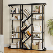 Baumförmiges Bücherregal 6-Tier mit 17 Fächern – Schwarz